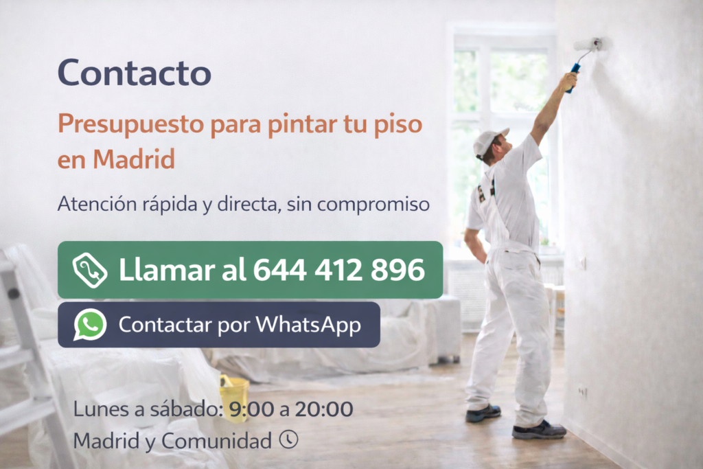 presupuesto pintar piso en madrid